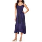 Danny & Nicole Sleeveless Crochet Tie-waist Alternative-hem Dress
