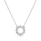 Diamonart Womens 3/4 Ct. T.w. Lab Created White Cubic Zirconia Round Pendant Necklace