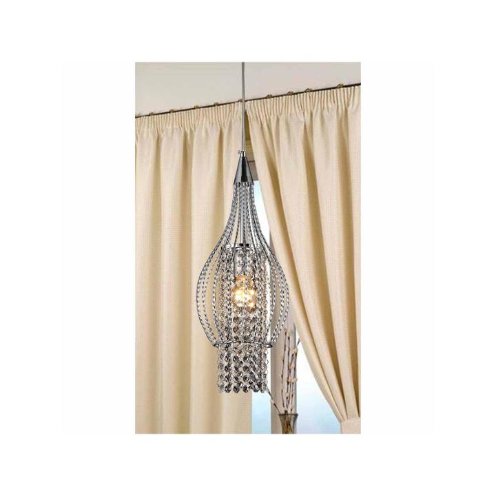Warehouse Of Tiffany Xyza 1-light Crystal 7.5-inch Chrome-finish Chandelier