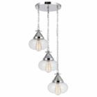 Wooten Heights 10 Height Glass Pendant In Chrome Finish