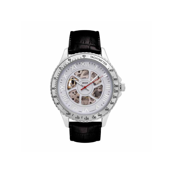 Croton Imperial Mens Black Strap Watch-ci331094ssdw