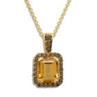 Levian Corp Le Vian Womens 1/4 Ct. T.w. Orange Citrine 14k Gold Pendant Necklace