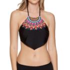Arizona Abstract Halter Swimsuit Top-juniors