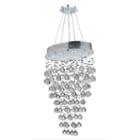 Icicle Collection 6 Light Chrome Finish And Clearcrystal Oval Chandelier