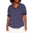 Liz Claiborne 3/4-sleeve V-neck Tunic - Plus