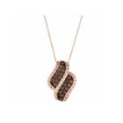 Grand Sample Sale By Le Vian 1 1/5 Ct. T.w Vanilla Diamonds & Chocolate Diamonds In 14k Strawberry Gold Chocolatier Pendant Necklace