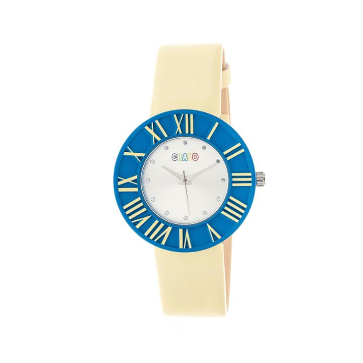 Crayo Womens Prestige Eggshell Strap Watch Cracr3106