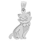 Sterling Silver Cat Charm Pendant
