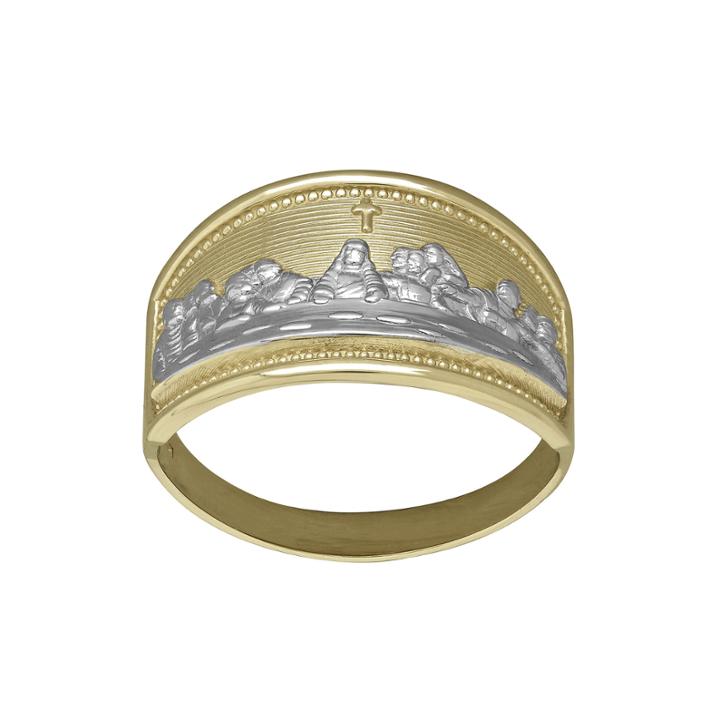 Tesoro&trade; 14k Two-tone Gold Last Supper Ring