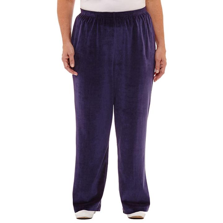 Alfred Dunner Royal Jewels Velour Pull-on Pants- Plus