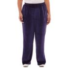 Alfred Dunner Royal Jewels Velour Pull-on Pants- Plus