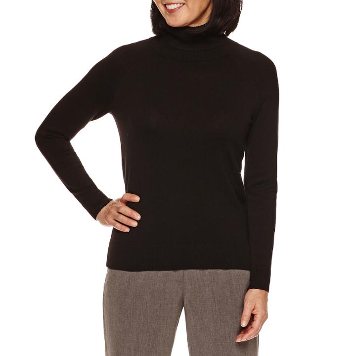 Sag Harbor Long Sleeve Turtleneck Pullover Sweater