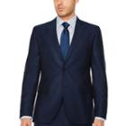 Jf J.ferrar Blue Luster Stripe Slim Fit Stretch Suit Jacket