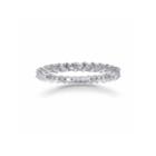 Womens White Sapphire Sterling Silver Eternity Band