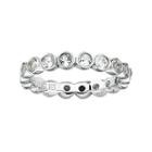 Personally Stackable Genuine White Topaz Sterling Silver Eternity Ring