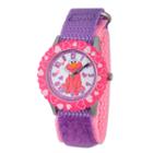 Sesame Street Purple And Pink Elmo Hearts Time Teacher Strap Watch W003188