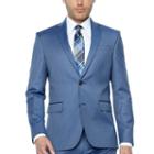 Jf J.ferrar Light Blue Twill Super Slim Fit Suit Jacket