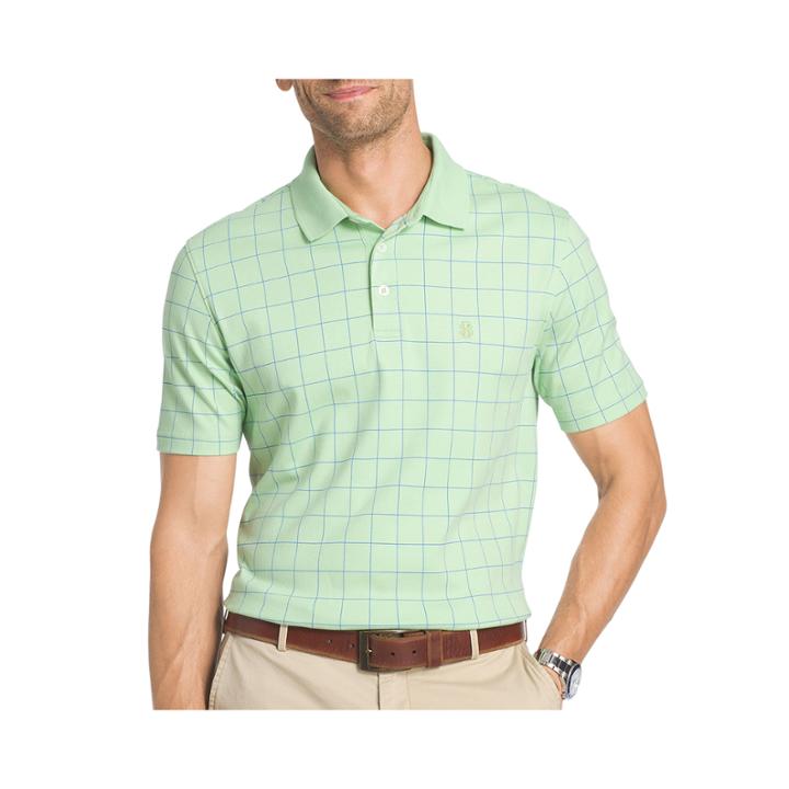 Izod Short Sleeve Grid Polo Shirt