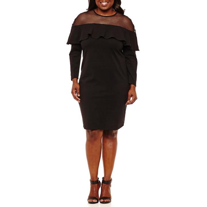 Project Runway Long Sleeve Bodycon Dress-plus