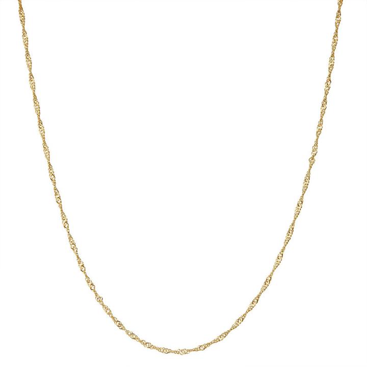 Solid Singapore 15 Inch Chain Necklace