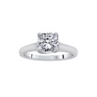1 Ct. Round Certified Diamond Solitaire 14k White Gold Ring