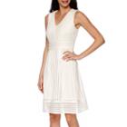 Studio 1 Mesh Fit-and-flare Dress