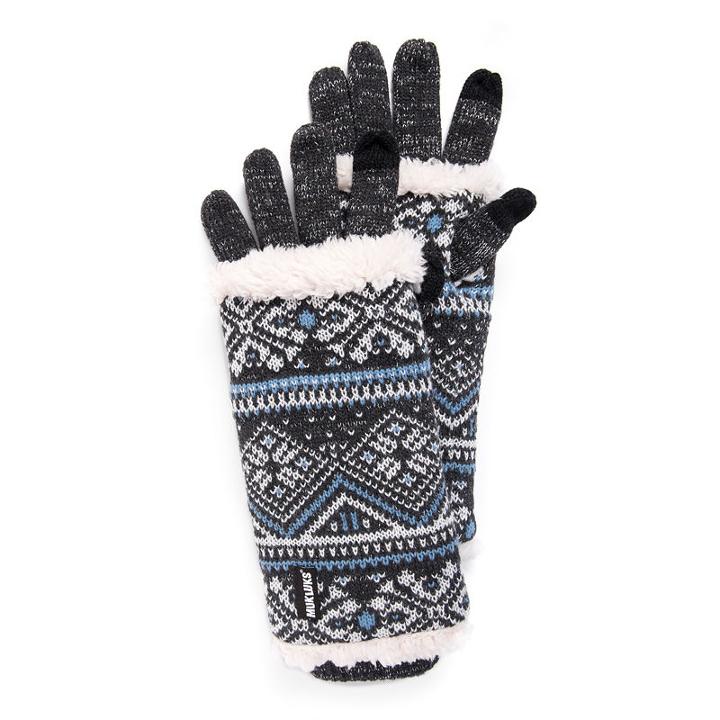 Muk Luks Womens 3in1 Diamond Cold Weather Gloves