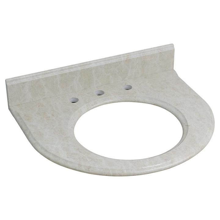 24.75-in. W 21-in. D Marble Top In Beige Color For3h8-in. Faucet