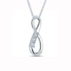 Womens Diamond Accent Genuine White Diamond Pendant Necklace