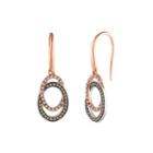 Limited Quantities 1/2 Ct. T.w. White And Champagne Diamond 10k Gold Drop Earrings