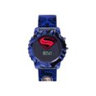 Dc Comics Batman Vs. Superman Lcd Rotating Flash Dial With Superman Strap Watch