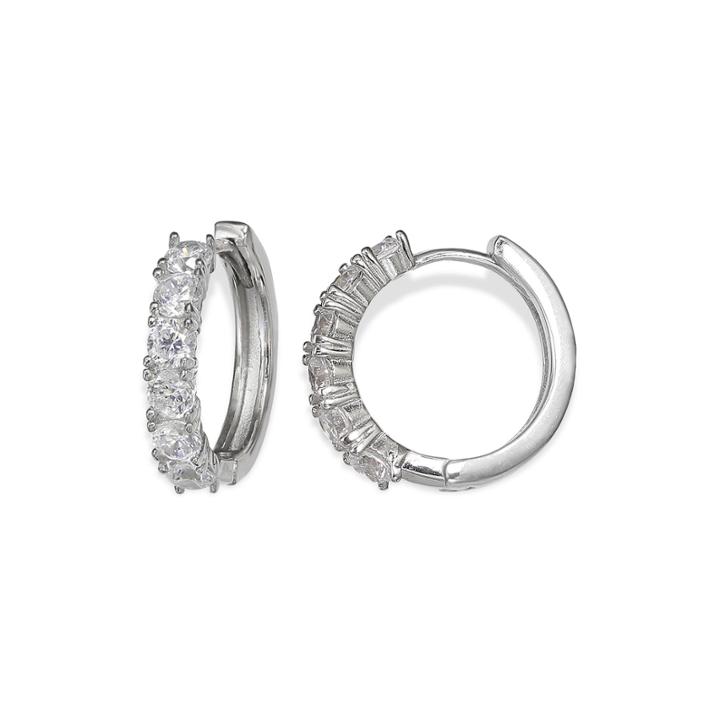 Silver Enchantment&trade; Cubic Zirconia Huggie Hoop Earrings