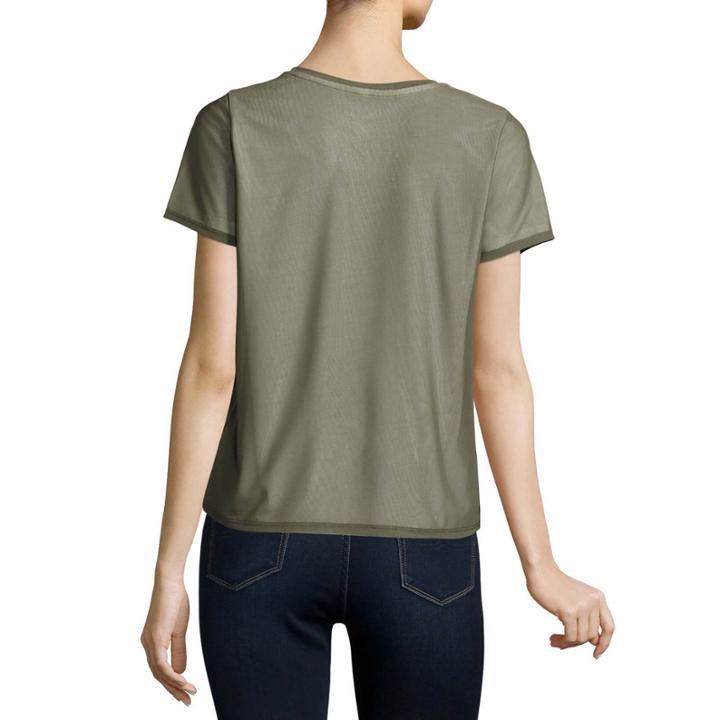 Mesh Layered Your Next Crush Tiger Graphic T-shirt- Juniors
