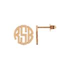 Personalized 10mm Block Monogram Earrings