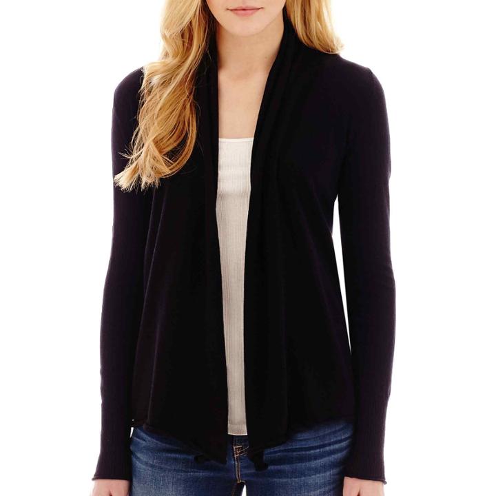 Stylus&trade; Long-sleeve Flyaway Cardigan Sweater