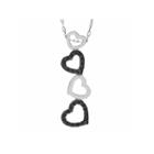 Womens Diamond Accent Black Diamond Sterling Silver Pendant Necklace