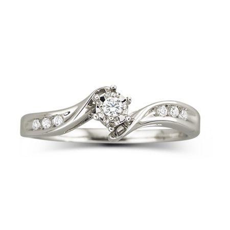 Diamond Accent Promise Ring Sterling Silver