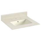 23.5-in. W 19.5-in. D Marble Top With Backsplash In Beige Color For 3h8-in. Faucet - Biscuit Um Sink