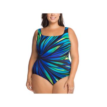 Robby Len By Longitude Panel One Piece Swimsuit Plus