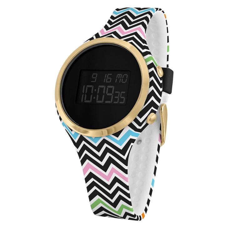Womens Black Strap Watch-pt2034gd02
