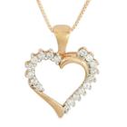 1/4 Ct. T.w. Diamond 10k Rose Gold Heart Pendant Necklace