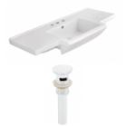 40-in. W 3h4-in. Ceramic Top Set In White Color -overflow Drain Incl.