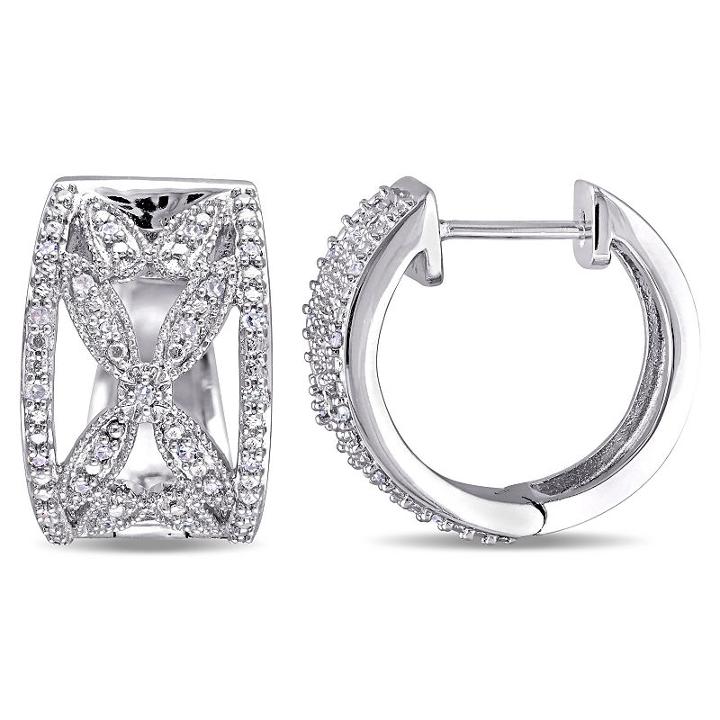 1/4 Ct. T.w. Genuine White Diamond Sterling Silver Ear Cuffs