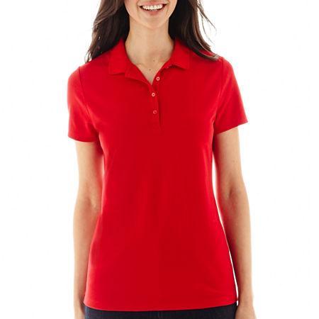 St. John's Bay Short-sleeve Piqu Knit Polo Shirt