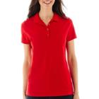 St. John's Bay Short-sleeve Piqu Knit Polo Shirt
