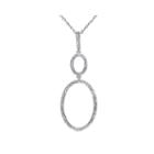 1/4 Ct. T.w. Diamond Sterling Silver Double Drop Pendant Necklace