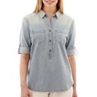 Liz Claiborne Elbow-sleeve Denim Shirt