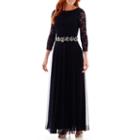 Jackie Jon Off-the-shoulder Sequin Bodice Gown