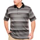 Pga Tour Short Sleeve Jacquard Mesh Polo Shirt Big And Tall