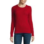 St. John's Bay Cable Crew Sweater - Tall